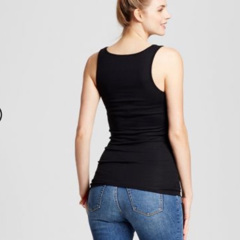 New Isabel maternity rib tank top size Large navy blue - Picture 2 of 7